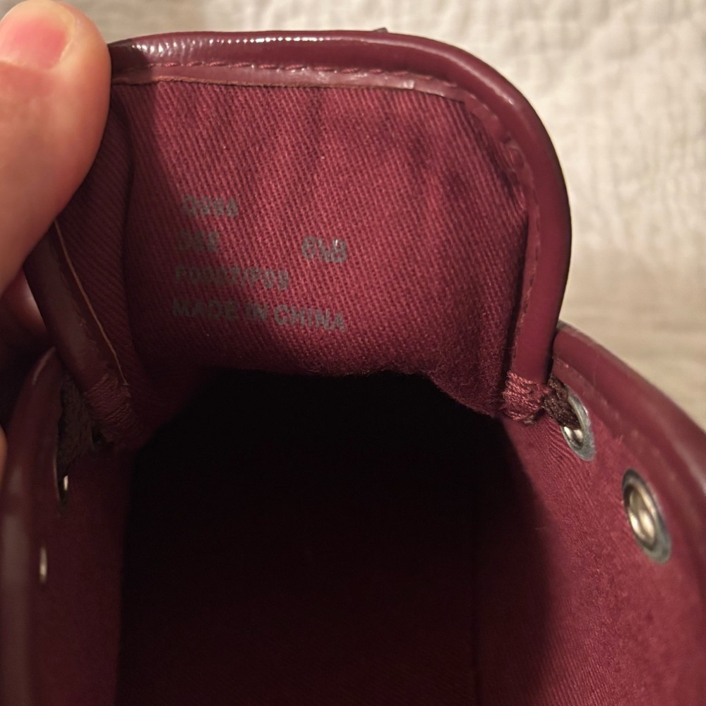 Coach Women's Maroon Signature Canvas Sneakers - Picture 5 of 5